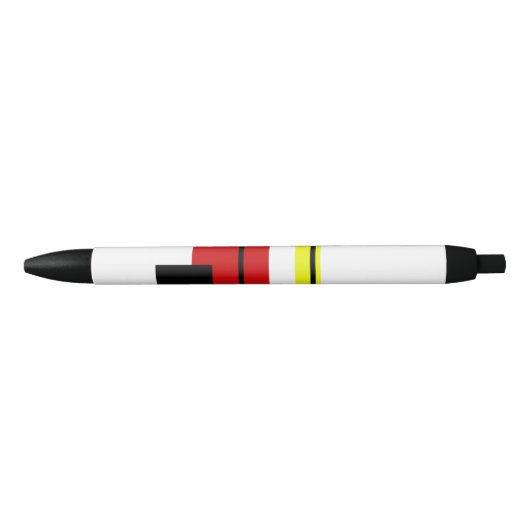 Geometrisch ontwerp zwarte inkt pen (Voorkant)