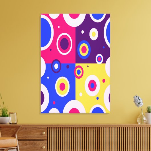 Geometrisch ontwerppatroon canvas afdruk (Insitu (Woonkamer))