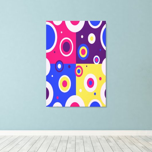 Geometrisch ontwerppatroon canvas afdruk (Insitu (Houten vloer))