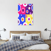 Geometrisch ontwerppatroon canvas afdruk (Insitu (Slaapkamer))