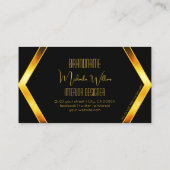 Geometrisch oogvanger met Oranje Shimmer Visitekaartje (Achterkant)