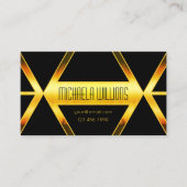 Geometrisch oogvanger met Oranje Shimmer Visitekaartje (Voorkant)