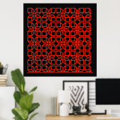 Geometrisch op-art Poster (Thuiskantoor)