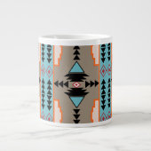 Geometrisch op basis van aztec grote koffiekop (Voorkant)