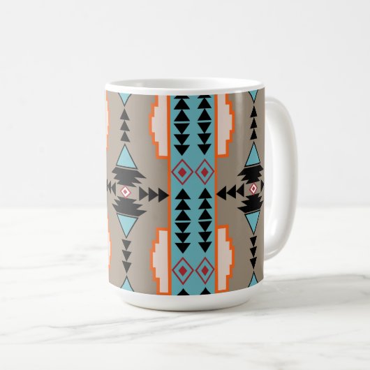 Geometrisch op basis van aztec koffiemok (Voorkant rechts)