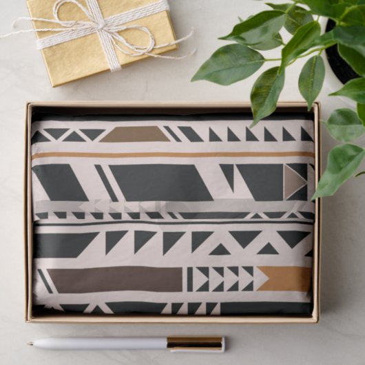 Geometrisch op basis van aztec tissuepapier (Geschenk)