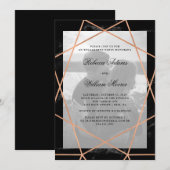 Geometrisch op zwarte marmer | Foto Engagement Par Kaart (Voorkant / Achterkant)