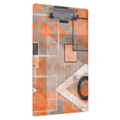 Geometrisch oranje grijs glanzend, stijlvol klembord (Rechts)
