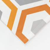 Geometrisch Oranje grijs Retro Fleece Deken (Hoek)