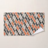 Geometrisch Oranje minimaal patroon Bad Handdoek (Handdoek)