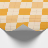 Geometrisch Oranje ontwerp van Argyle Pattern Diam Cadeaupapier (Hoek)