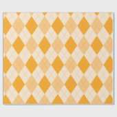 Geometrisch Oranje ontwerp van Argyle Pattern Diam Cadeaupapier (Vlak)