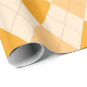 Geometrisch Oranje ontwerp van Argyle Pattern Diam Cadeaupapier (Rol Hoek)