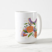 geometrisch oranje zomervruchten koffiemok (Voorkant rechts)