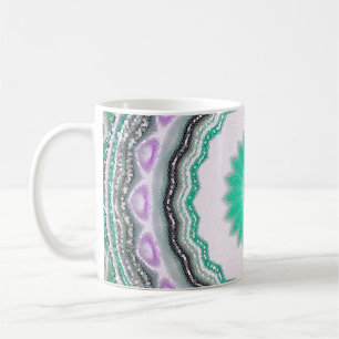 geometrisch ornament. Decoratieve mozaïektextuur. Koffiemok