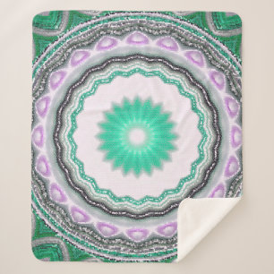 geometrisch ornament. Decoratieve mozaïektextuur.  Sherpa Deken