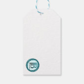 Geometrisch Paars en Groen Cadeaulabel (Achterkant)