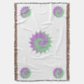Geometrisch Paars en Groen Deken (Voorkant Verticaal)