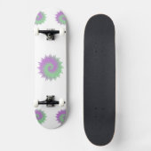 Geometrisch Paars en Groen Persoonlijk Skateboard (Voorkant)