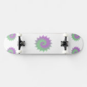 Geometrisch Paars en Groen Persoonlijk Skateboard (Horizontaal)