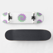 Geometrisch Paars en Groen Persoonlijk Skateboard (Horizontaal)