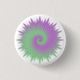 Geometrisch Paars en Groen Ronde Button 3,2 Cm