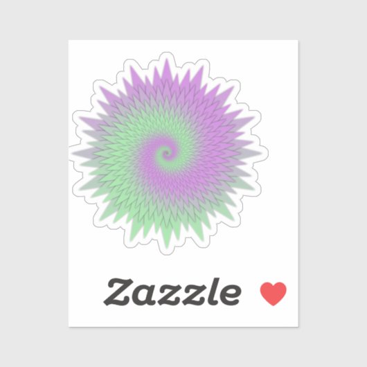 Geometrisch Paars en Groen Sticker (Vel)