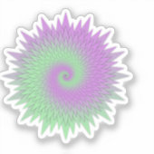 Geometrisch Paars en Groen Sticker (Voorkant)