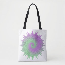 Geometrisch Paars en Groen Tote Bag