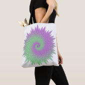 Geometrisch Paars en Groen Tote Bag (Dichtbij)