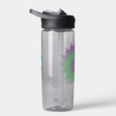 Geometrisch Paars en Groen Waterfles (Rechts)