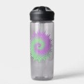 Geometrisch Paars en Groen Waterfles (Voorkant)