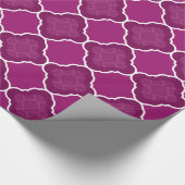 Geometrisch Paars Quatrefoil patroon Cadeaupapier (Hoek)