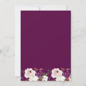 Geometrisch Paarse Blush Roze Bloemen Vrijgezellen Kaart (Achterkant)