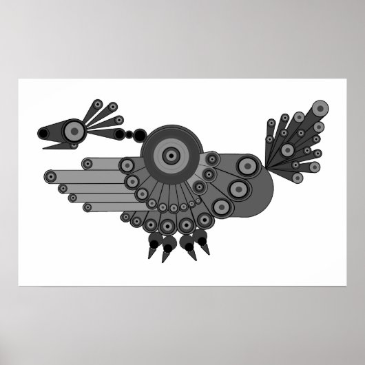 Geometrisch pacockontwerp poster (Voorkant)