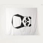 Geometrisch Panda Tapestry Wandkleed (Voorkant (horizontaal))