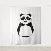 Geometrisch Panda Tapestry Wandkleed (Voorkant)