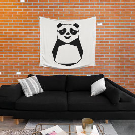 Geometrisch Panda Tapestry Wandkleed