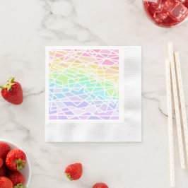 Geometrisch papier van deegelregenboogkleuren servet