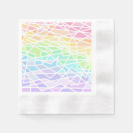 Geometrisch papier van deegelregenboogkleuren servet