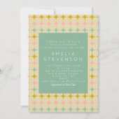  geometrisch pasta-Vrijgezellenfeest Kaart (Voorkant)