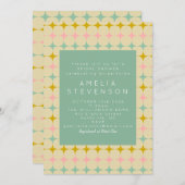  geometrisch pasta-Vrijgezellenfeest Kaart (Voorkant / Achterkant)