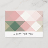 geometrisch pastel modern cadeaucertificaat visitekaartje (Voorkant)