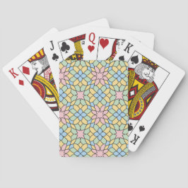 Geometrisch Pastel Patroon Pokerkaarten