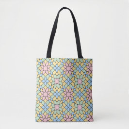 Geometrisch Pastel Patroon Tote Bag