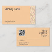 Geometrisch pastelbeige QR-Visitekaartje Visitekaartje (Voorkant / Achterkant)