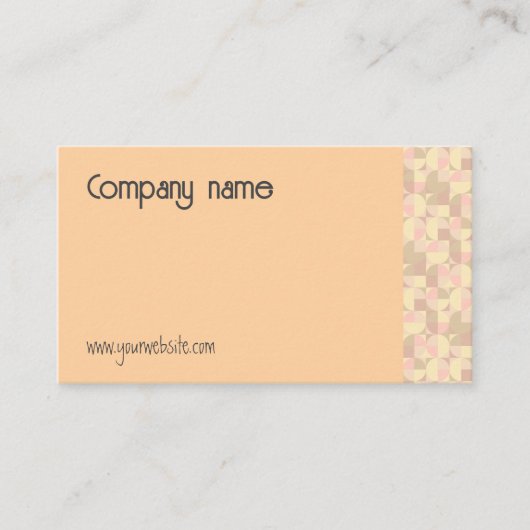 Geometrisch pastelbeige QR-Visitekaartje Visitekaartje (Voorkant)