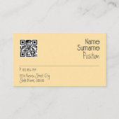 Geometrisch pastelbeige QR-Visitekaartje Visitekaartje (Achterkant)