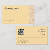 Geometrisch pastelbeige QR-Visitekaartje Visitekaartje (Voorkant / Achterkant)