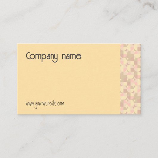 Geometrisch pastelbeige QR-Visitekaartje Visitekaartje (Voorkant)